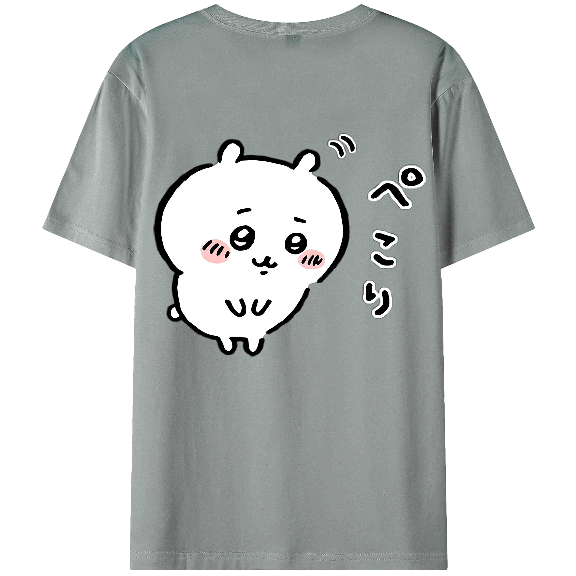 （画像用） ちいかわ ちいかわ Chii-kawa chiikawa 綿100％ メンズ半袖Tシャツ（バックプリント） 通気性